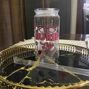 Nurse Life PlasticTumbler with Straw